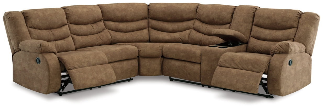 Partymate 2-Piece Reclining Sectional with Console - MyWaynesHome #