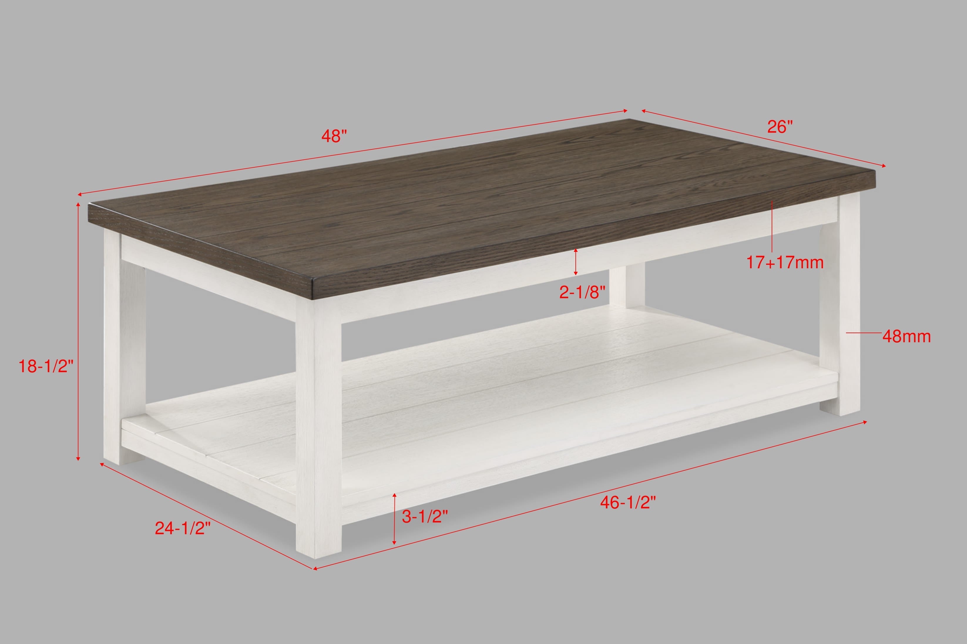 Dakota Chalk White 3-Piece Coffee Table Set - MyWaynesHome #