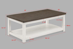 Dakota Chalk White 3-Piece Coffee Table Set - MyWaynesHome #