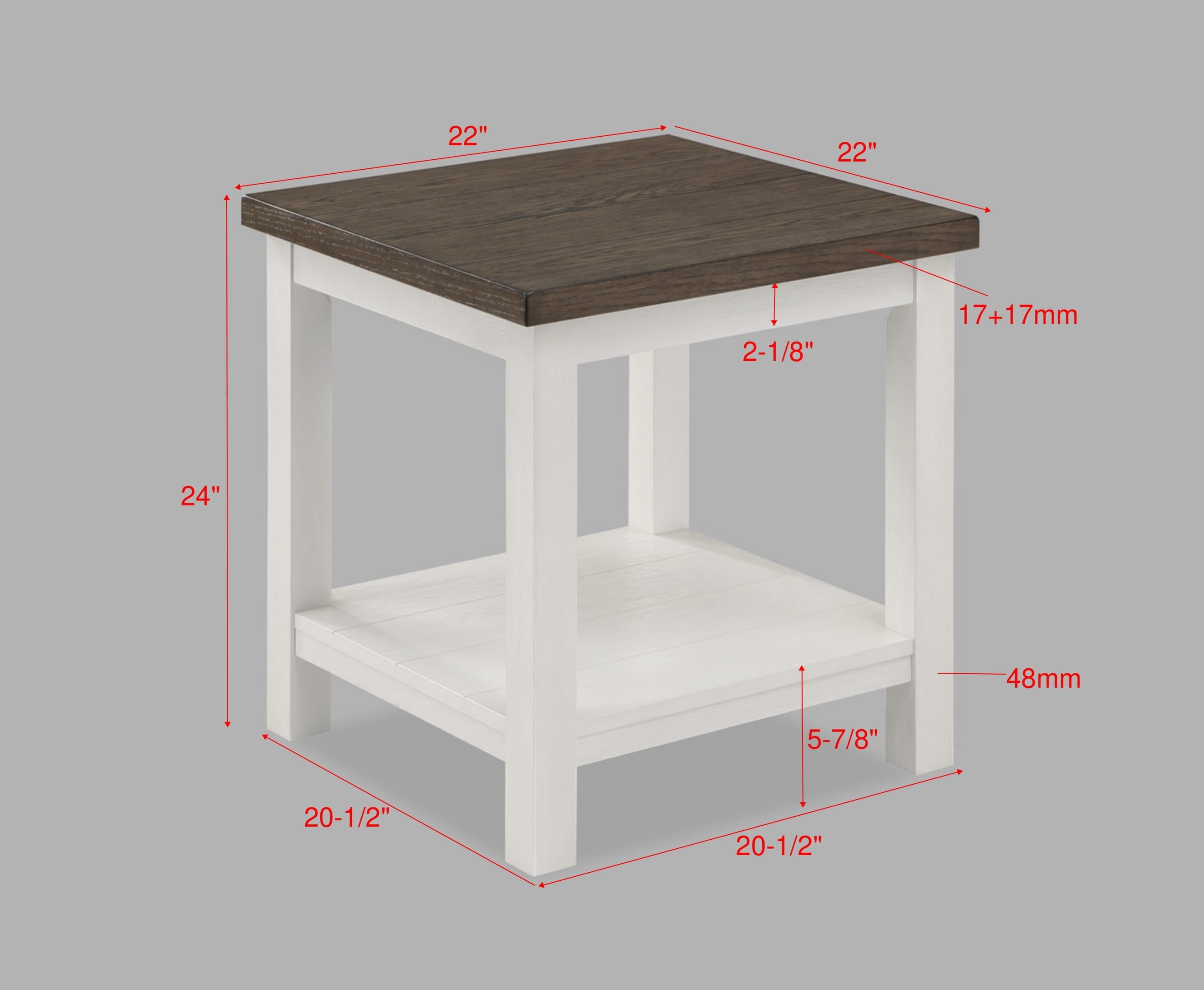 Dakota Chalk White 3-Piece Coffee Table Set - MyWaynesHome #