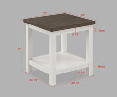 Dakota Chalk White End Table - MyWaynesHome #