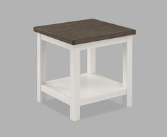 Dakota Chalk White End Table - MyWaynesHome #