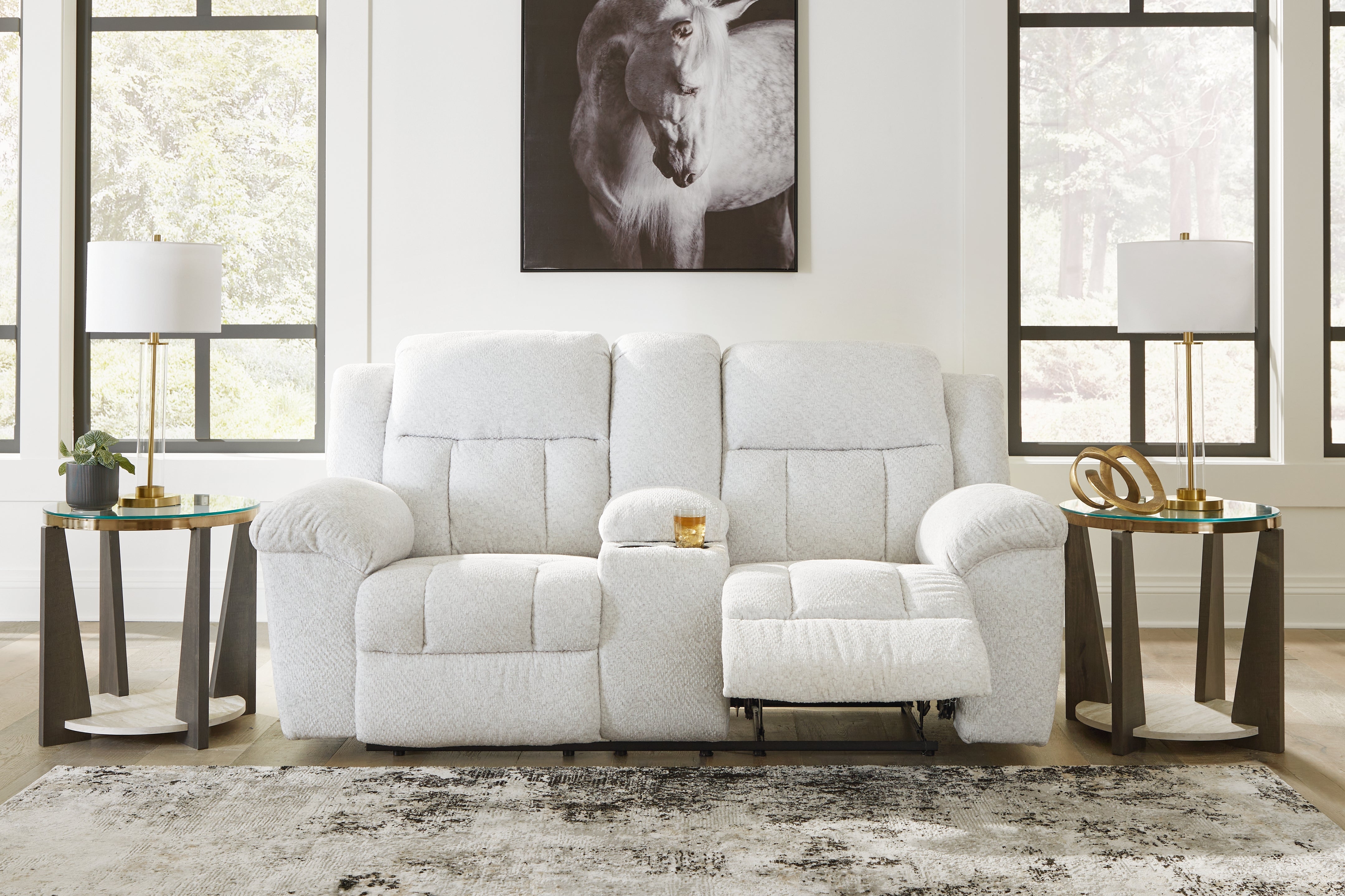 Frohn Reclining Loveseat with Console - MyWaynesHome #