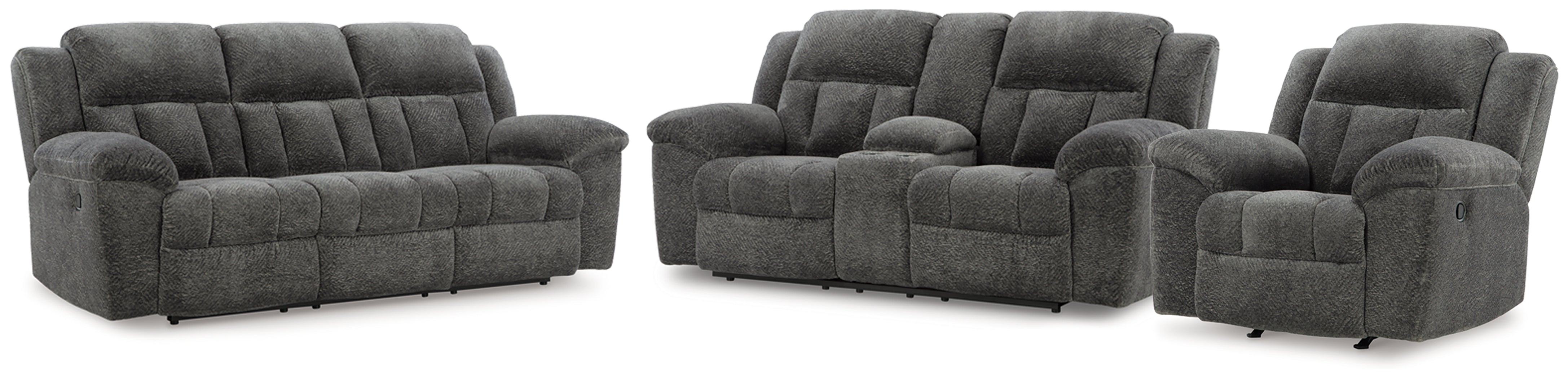 Frohn Reclining Sofa, Loveseat and Recliner