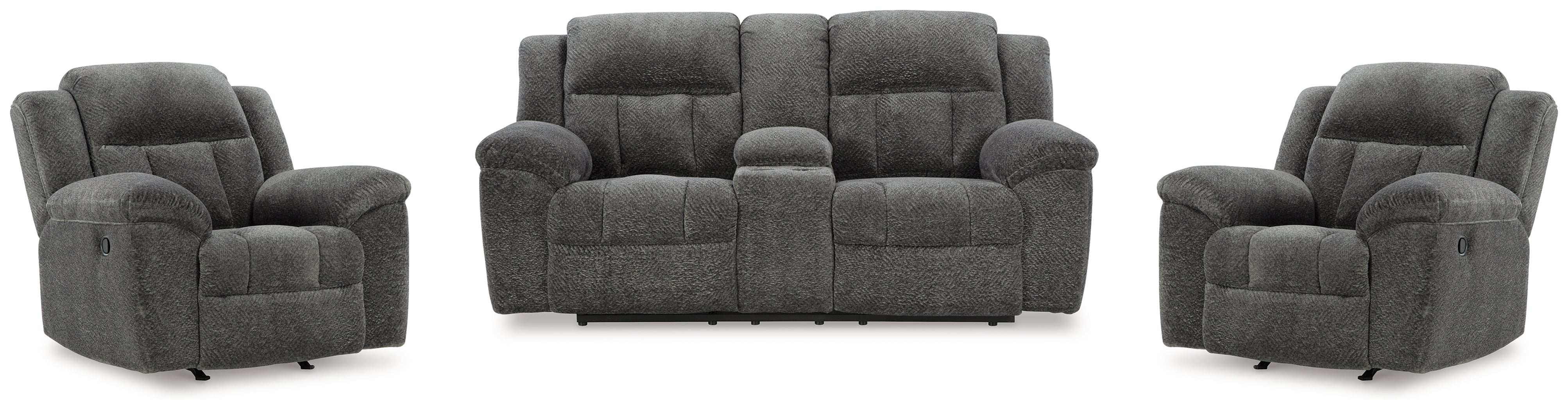 Frohn Reclining Loveseat with Console and 2 Recliners