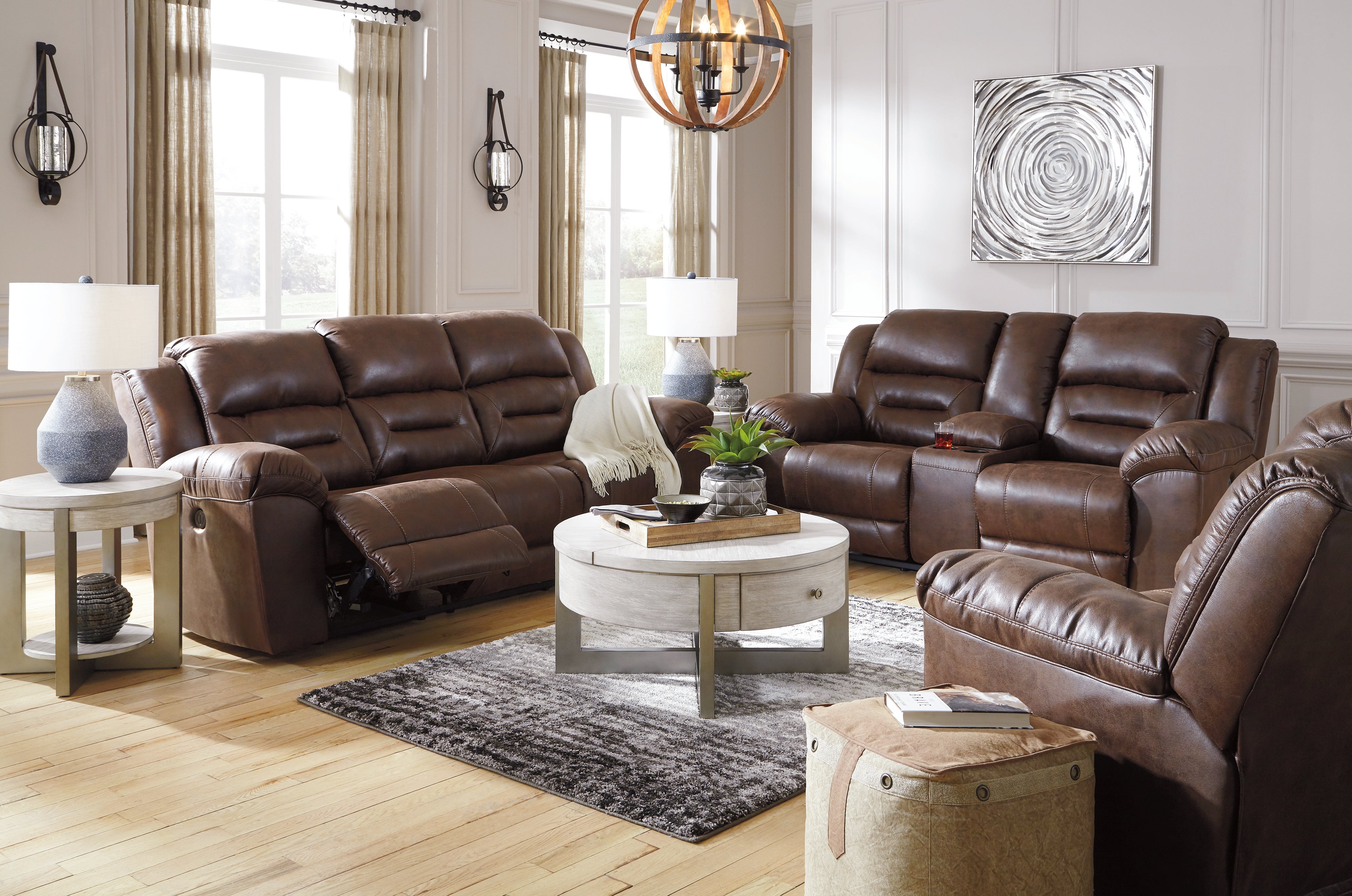 Stoneland Power Reclining Sofa, Loveseat and Recliner