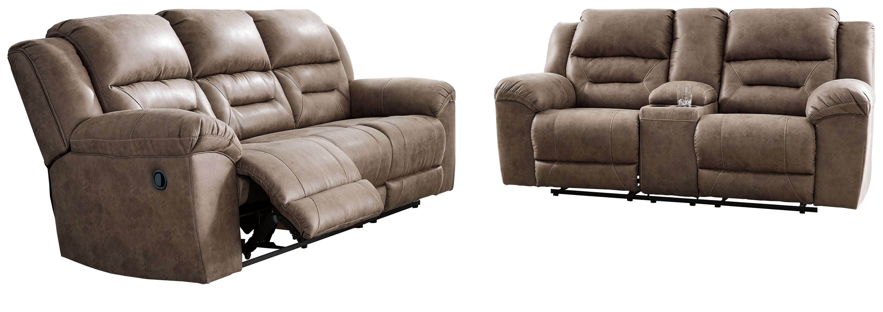 Stoneland Reclining Sofa and Loveseat - MyWaynesHome #