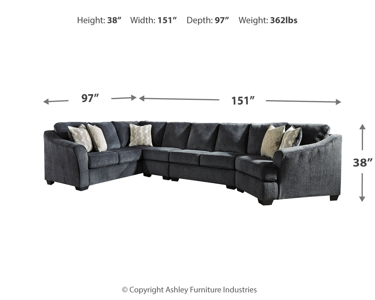 Eltmann 4-Piece Sectional and Ottoman