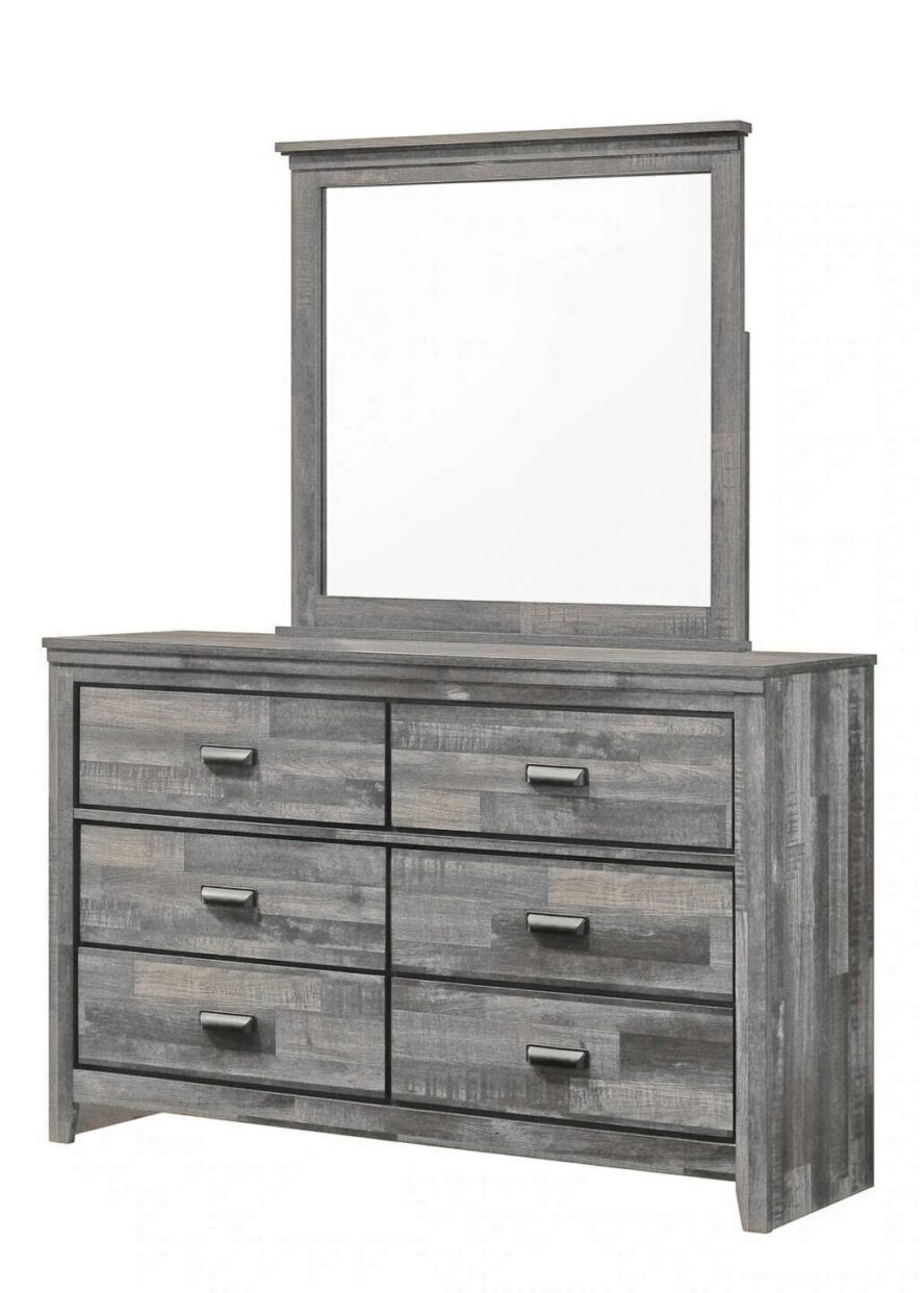Carter Gray Bedroom Mirror (Mirror Only) - MyWaynesHome #