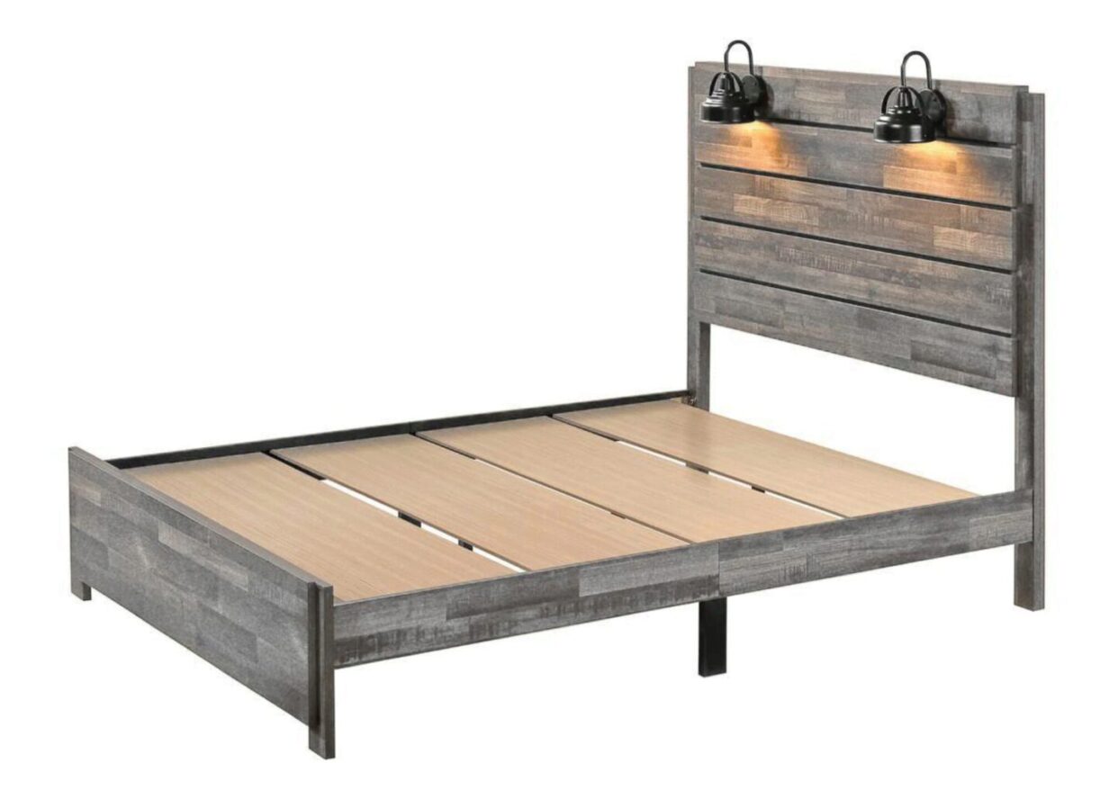 Carter Gray Queen Platform Bed - MyWaynesHome #