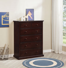 Sumerlin 6-drawer Bedroom Chest Of Drawers Cappuccino