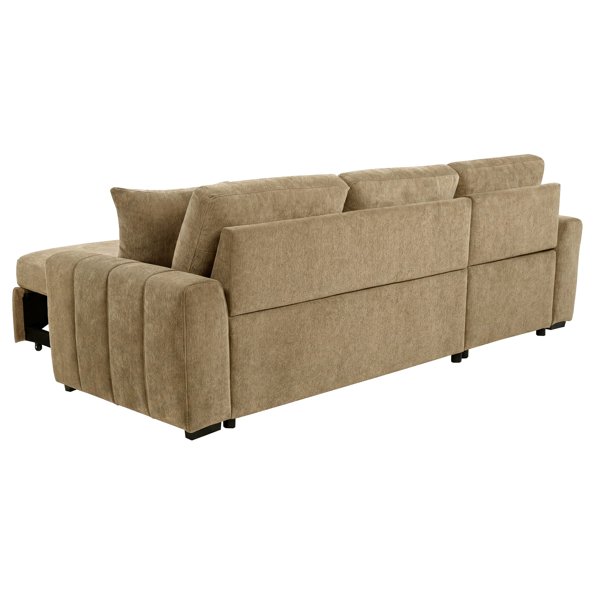Pastrana Upholstered Sleeper Sectional Sofa Laf Chaise Camel