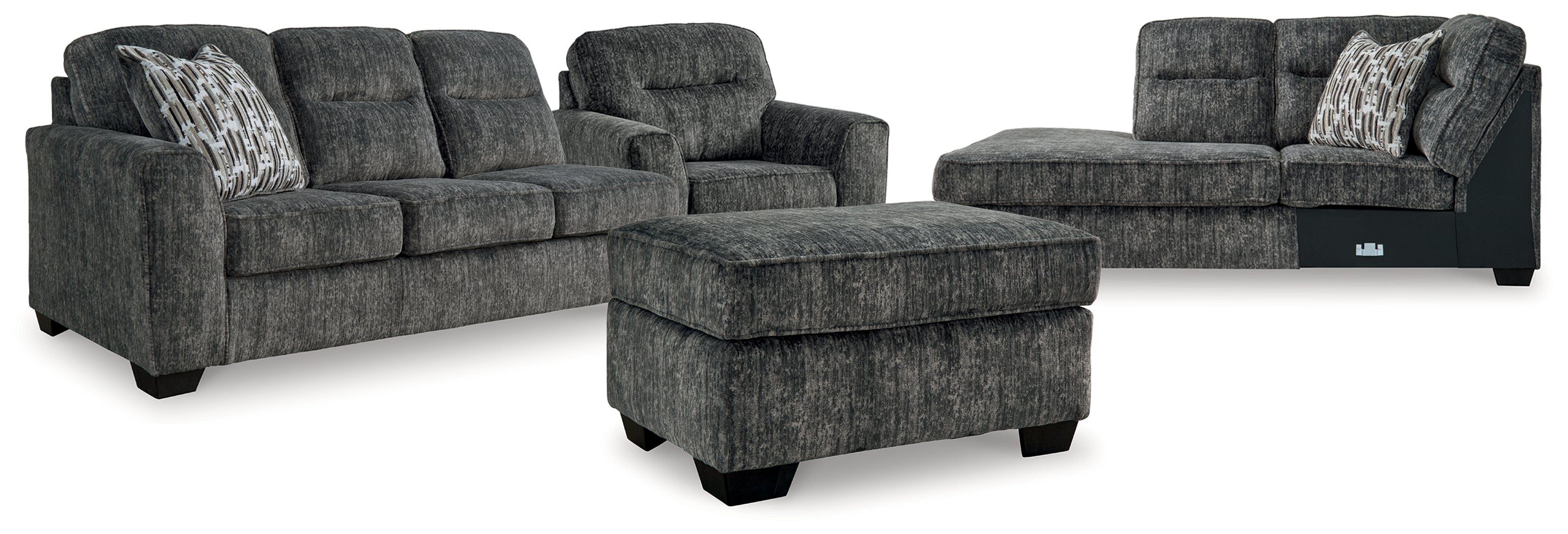 Lonoke 2-Piece Sectional, Oversized Chair and Ottoman