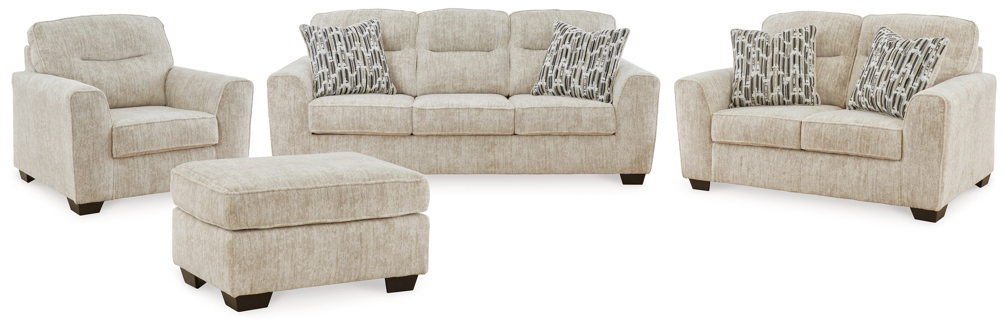 Lonoke Sofa, Loveseat, Oversized Chair and Ottoman