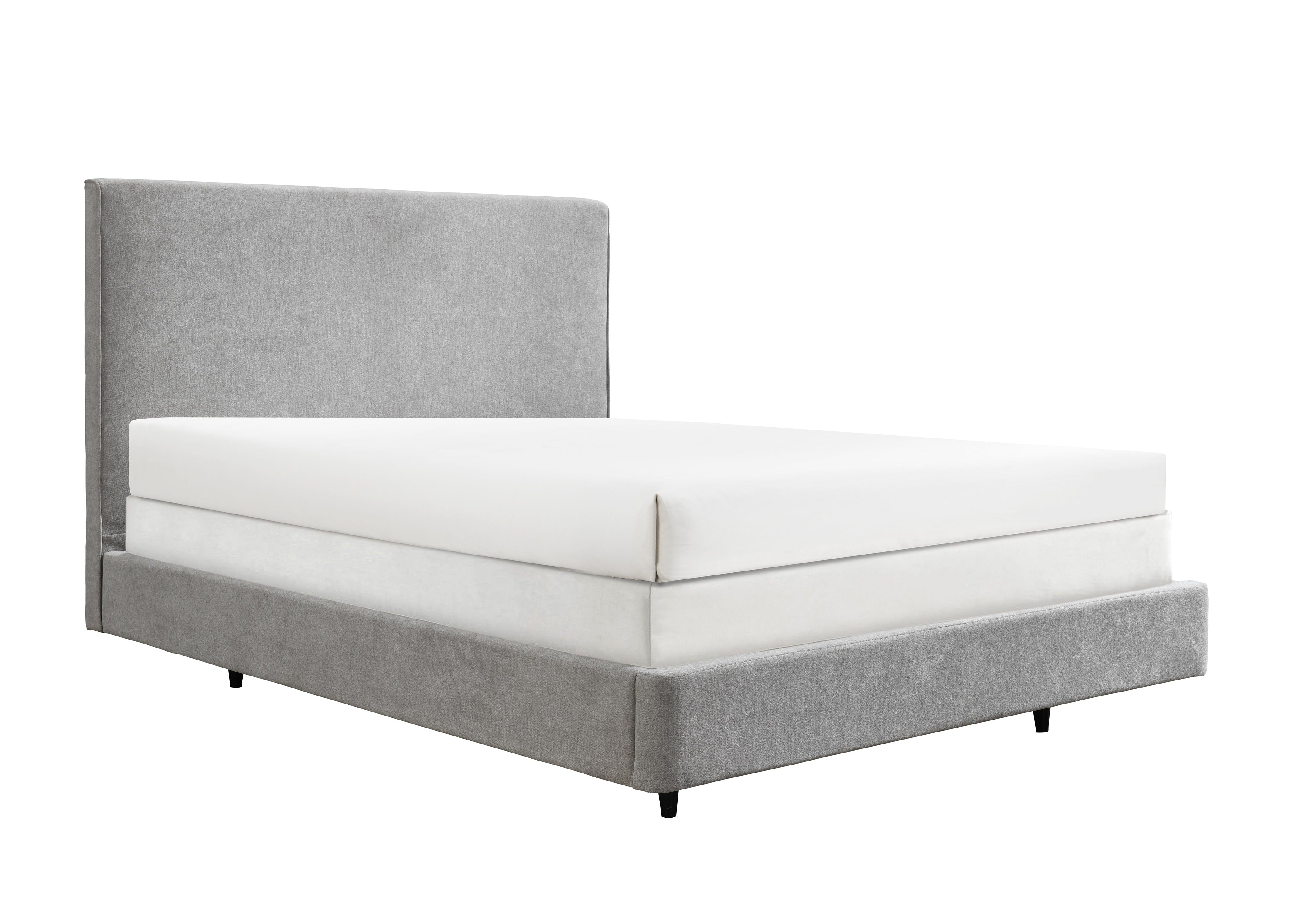 Nirvana Gray Queen Upholstered Floating Bed - MyWaynesHome #