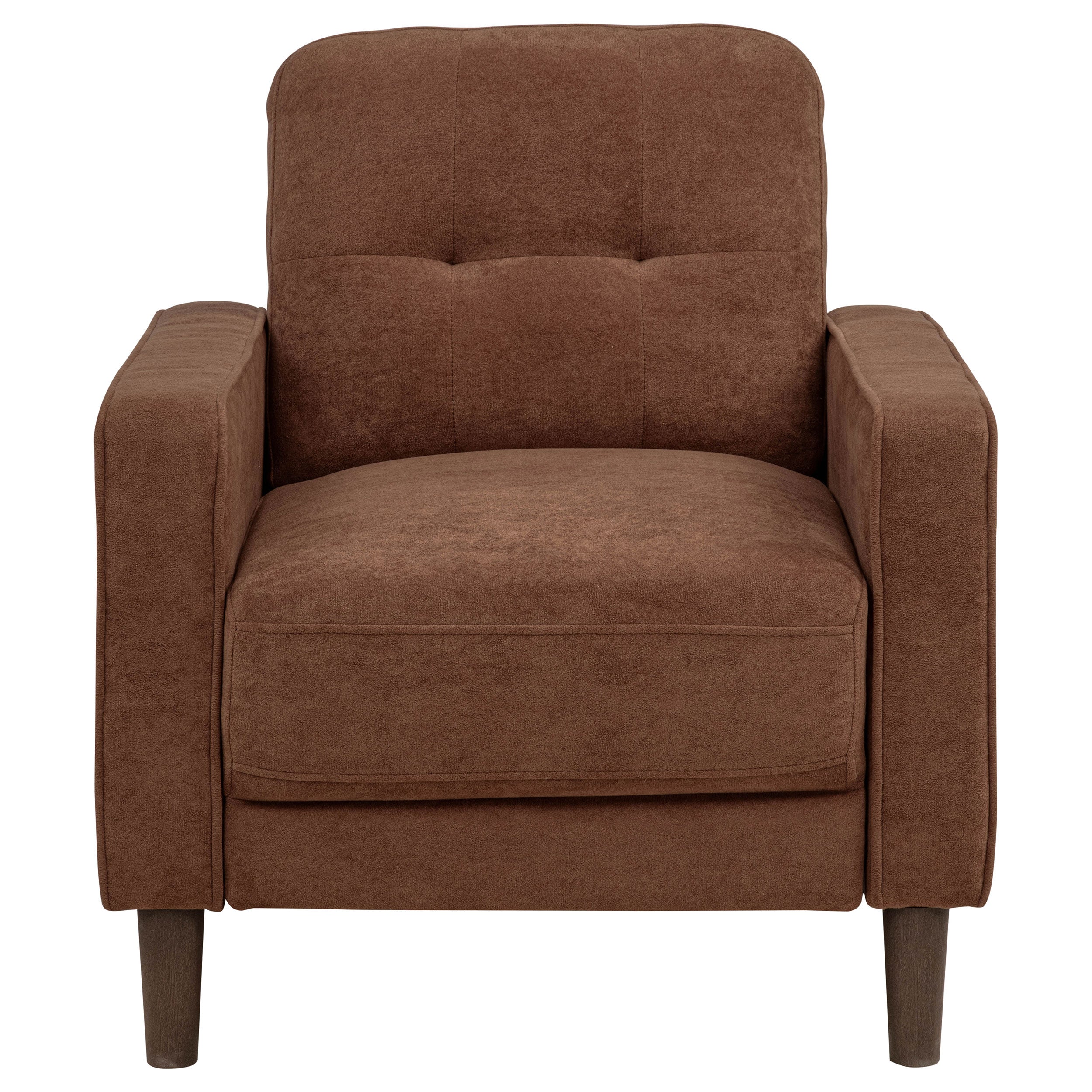 Bowen Ii Fabric Upholstered Track Arm Accent Chair Rust