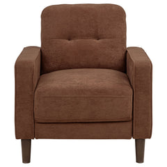 Bowen Ii Fabric Upholstered Track Arm Accent Chair Rust