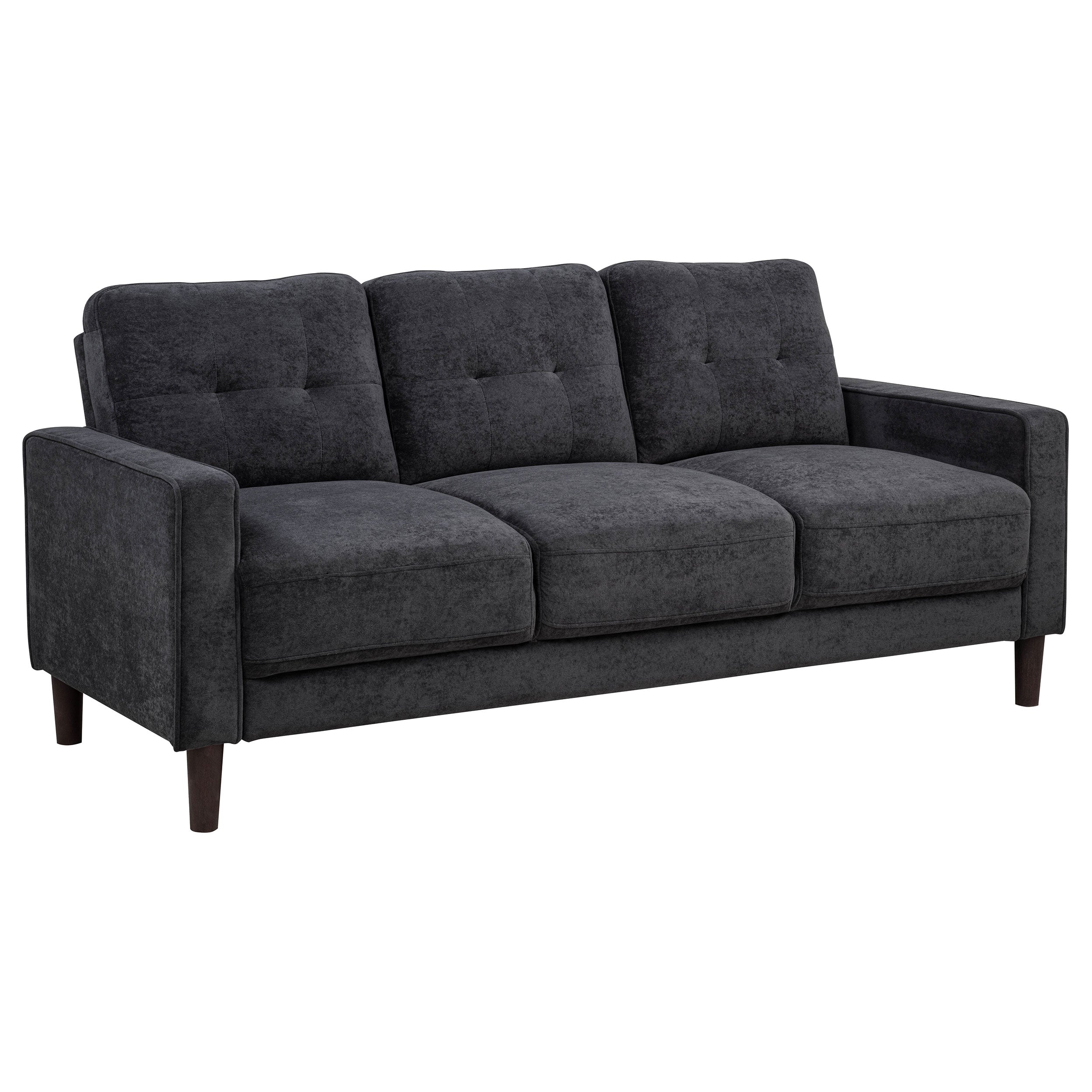 Bowen Ii 3-piece Upholstered Track Arm Sofa Set Steel Grey