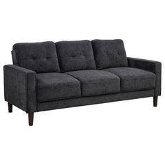 Bowen Ii 3-piece Upholstered Track Arm Sofa Set Steel Grey