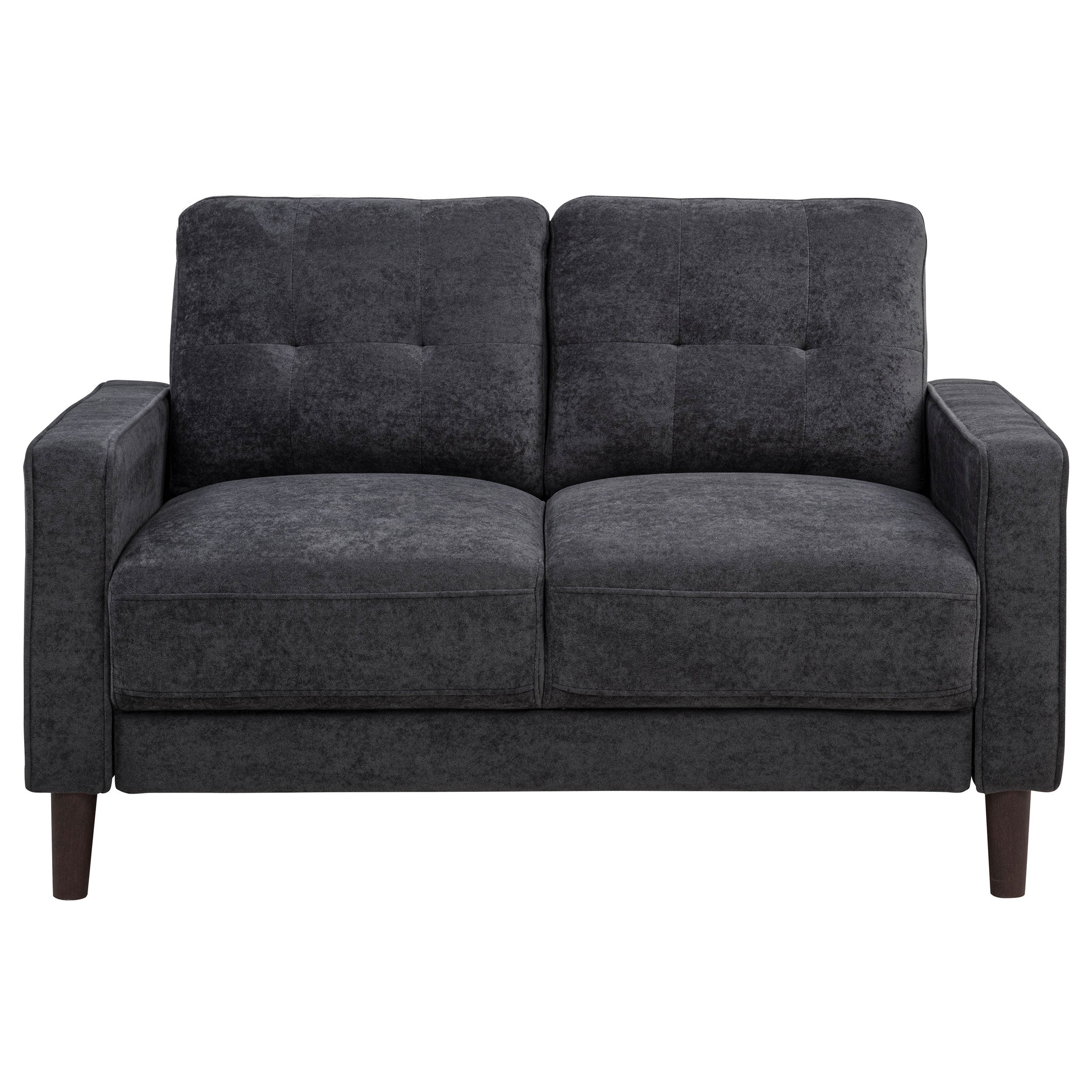 Bowen Ii 3-piece Upholstered Track Arm Sofa Set Steel Grey