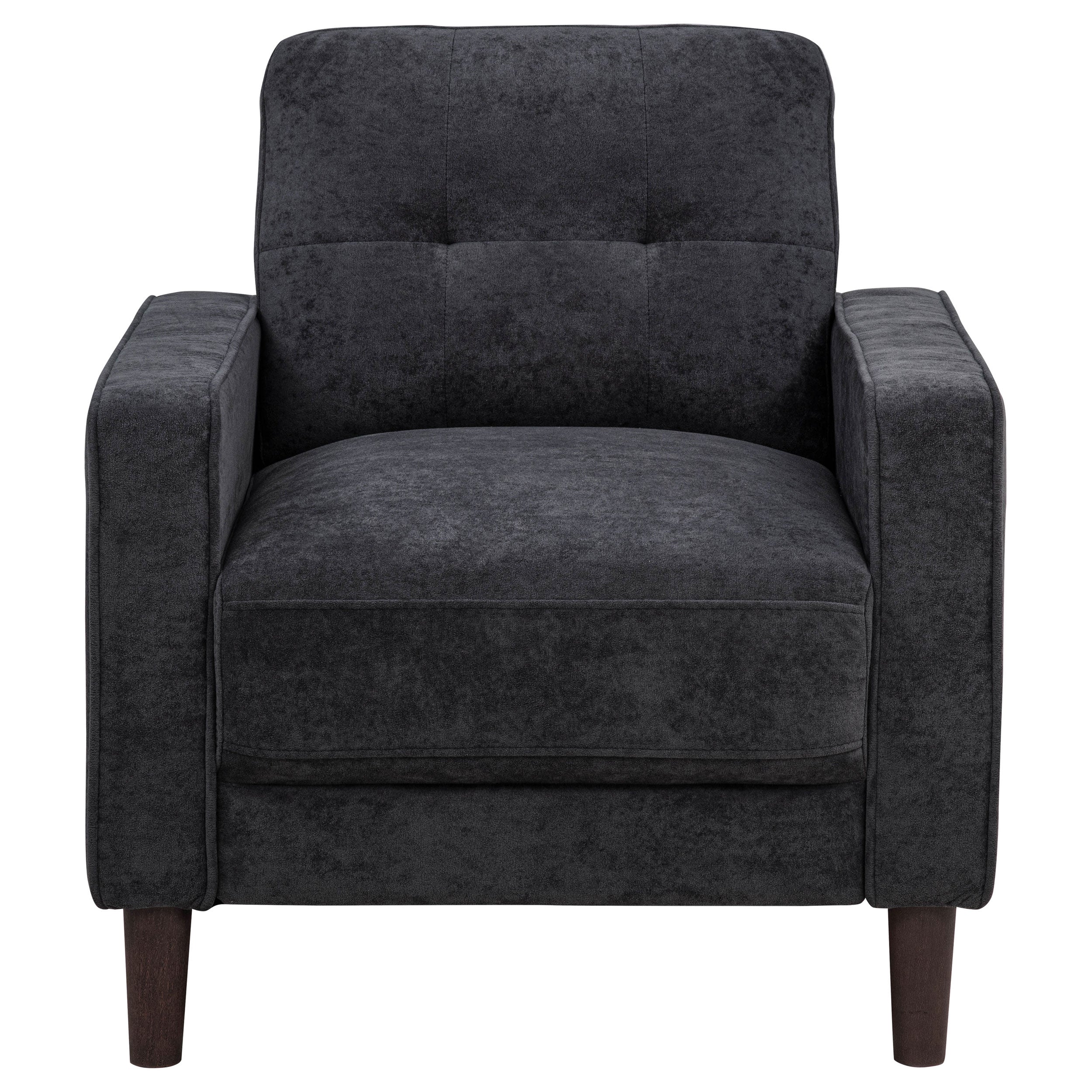 Bowen Ii 3-piece Upholstered Track Arm Sofa Set Steel Grey