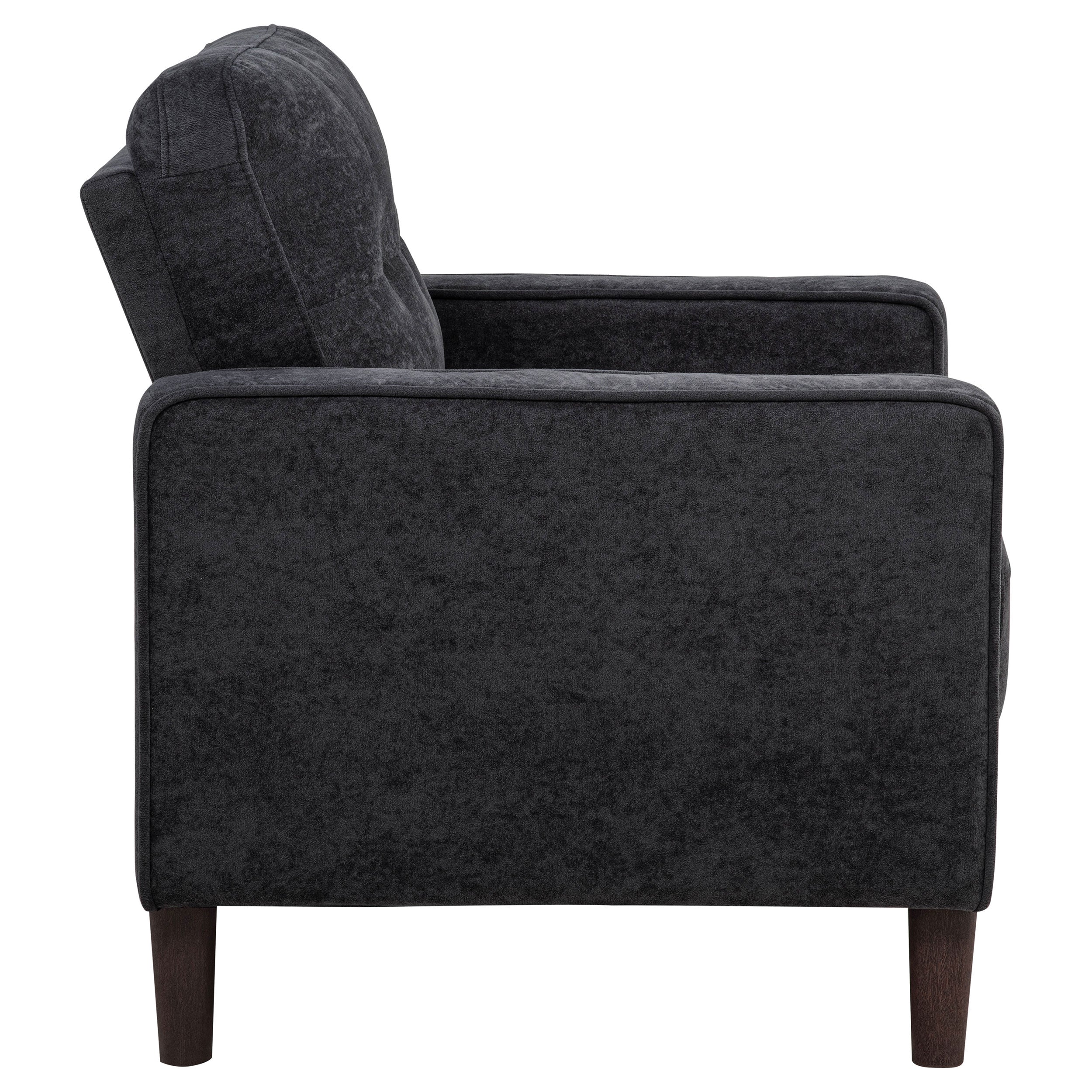 Bowen Ii 3-piece Upholstered Track Arm Sofa Set Steel Grey