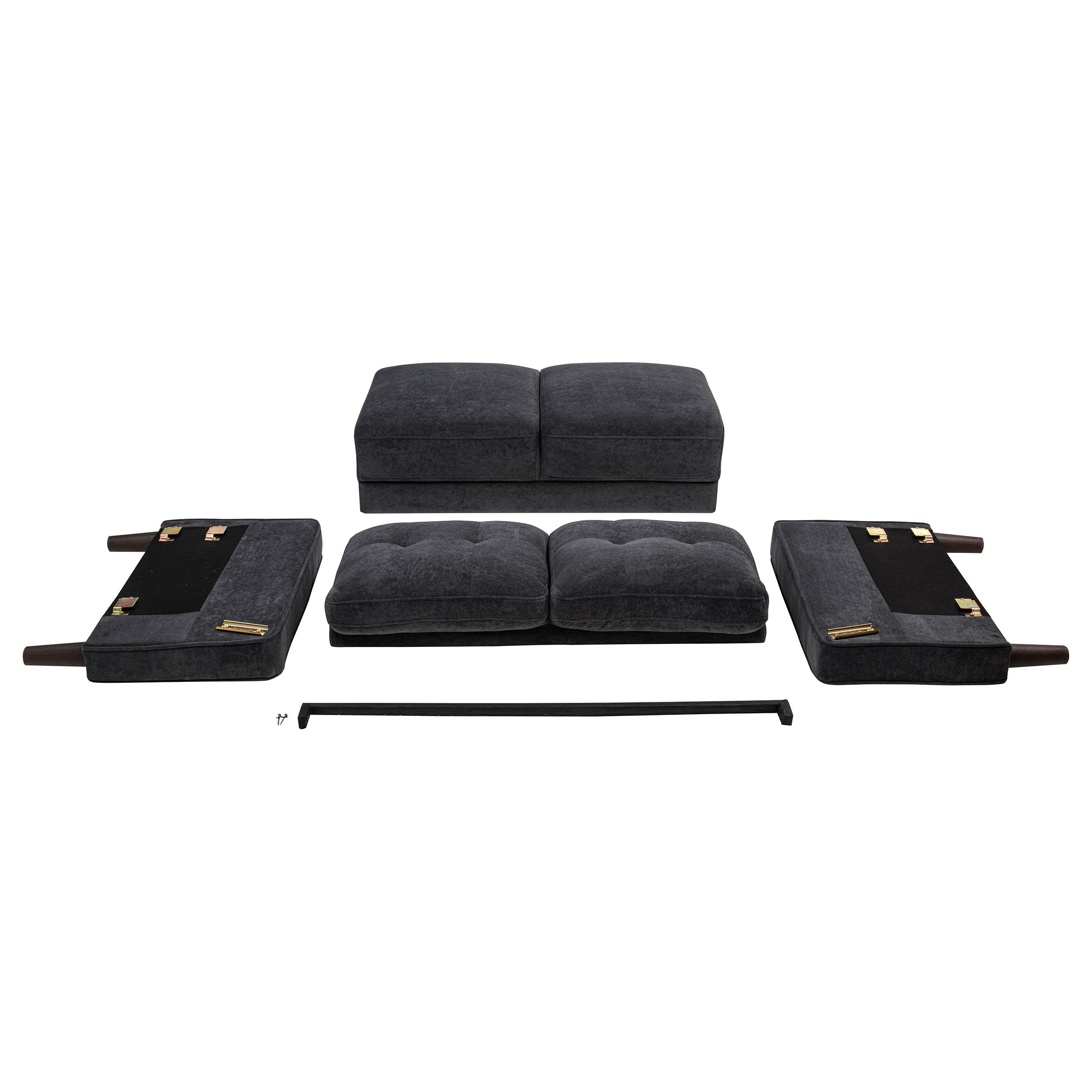 Bowen Ii 3-piece Upholstered Track Arm Sofa Set Steel Grey