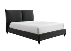 Jenn Charcoal Boucle Queen Upholstered Platform Bed - MyWaynesHome #