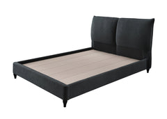 Jenn Charcoal Boucle Queen Upholstered Platform Bed - MyWaynesHome #