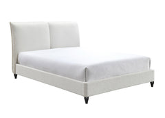 Jenn White Boucle Queen Upholstered Platform Bed - MyWaynesHome #