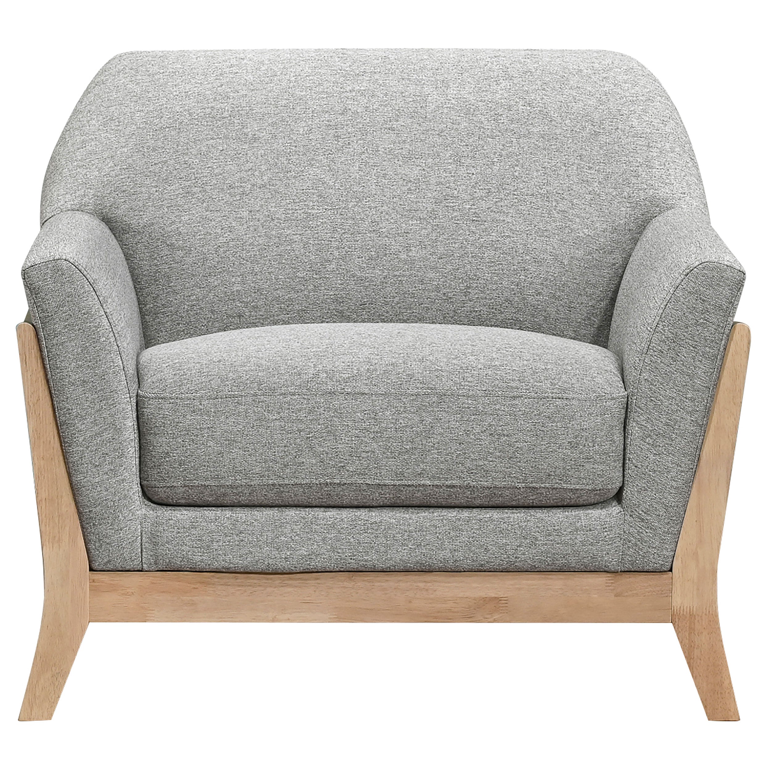 Vaughn Fabric Upholstered Flared Arm Accent Chair Grey