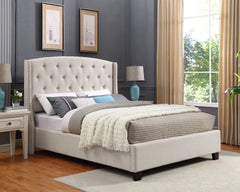 Eva Ivory King Upholstered Bed - MyWaynesHome #