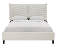 Violet Whote Dove Queen Upholstered Bed - MyWaynesHome #