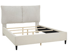 Violet Whote Dove Queen Upholstered Bed - MyWaynesHome #