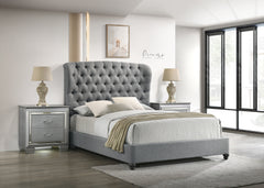 Linda Gray King Upholstered Panel Bed - MyWaynesHome #