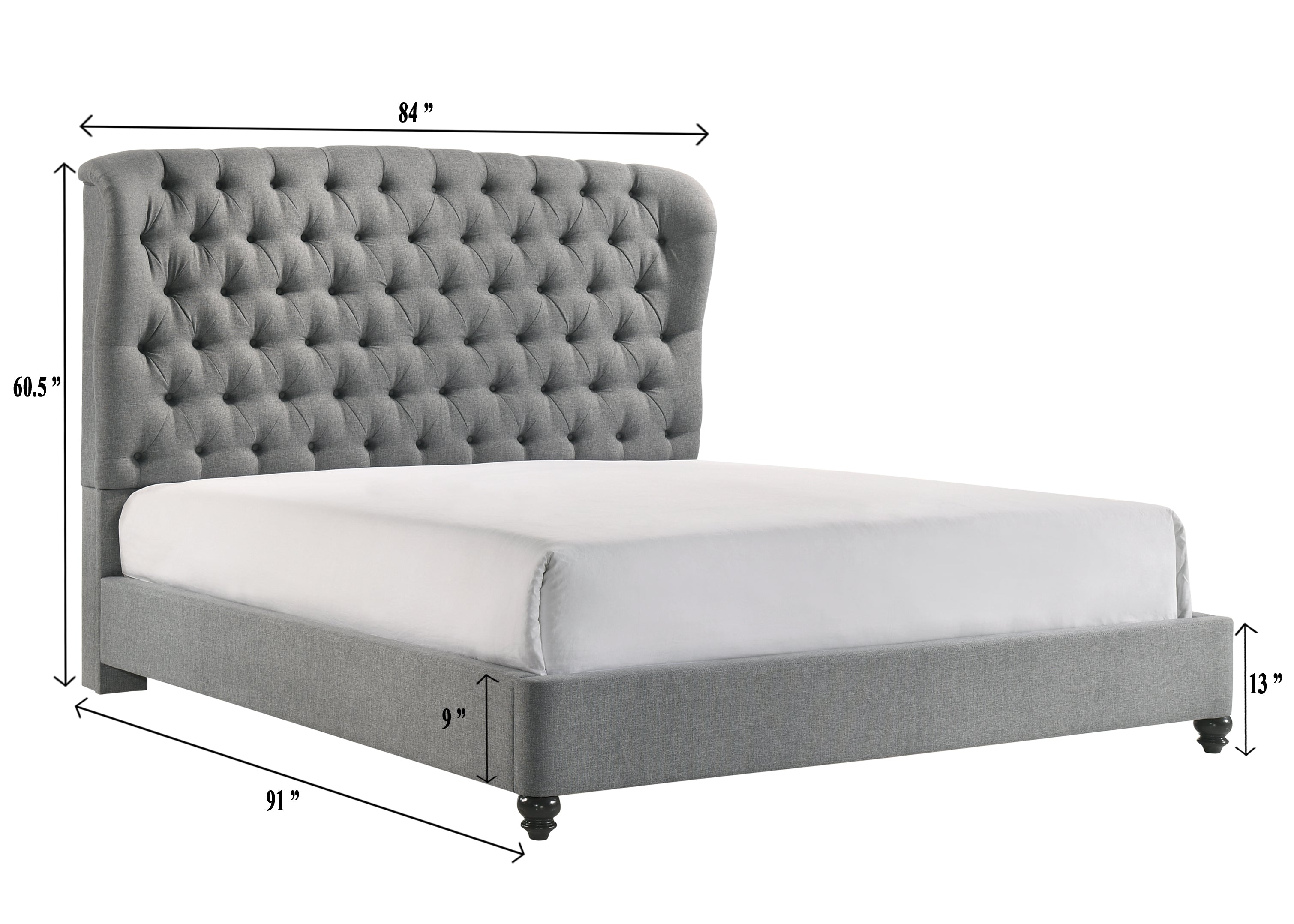 Linda Gray King Upholstered Panel Bed - MyWaynesHome #