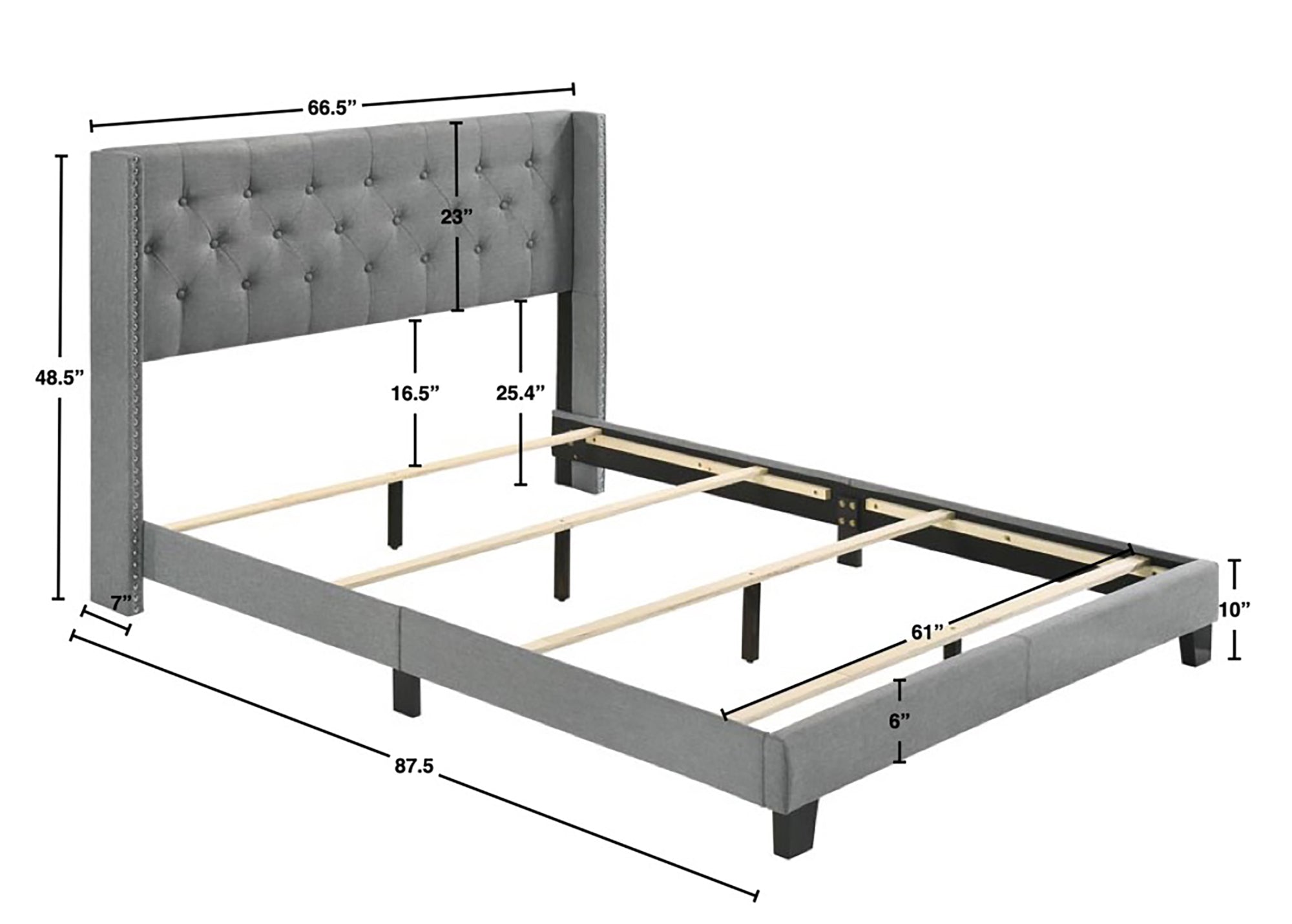 Makayla Gray Full Bed - MyWaynesHome #