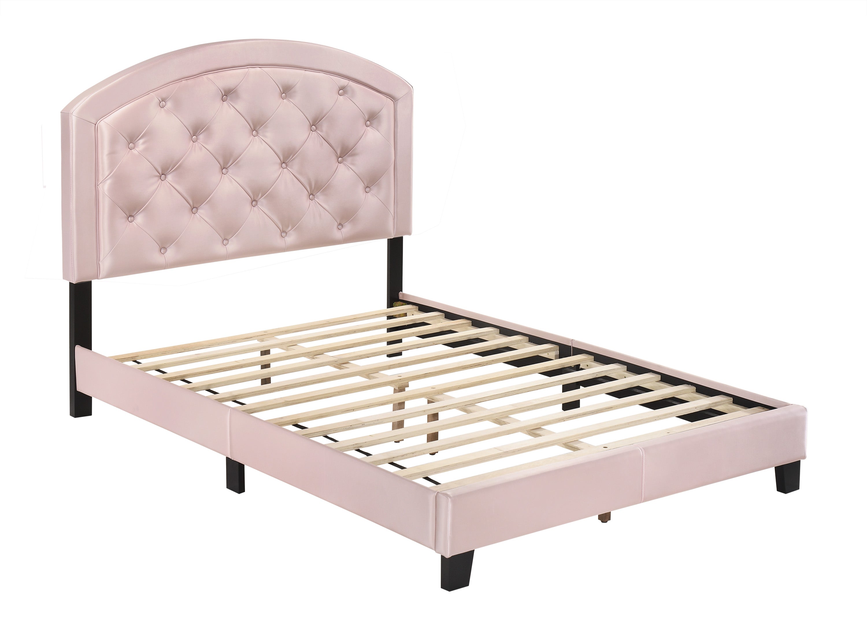 Gaby Pink Full Upholstered Platform Bed - MyWaynesHome #