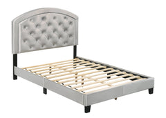 Gaby Silver Full Upholstered Platform Bed - MyWaynesHome #