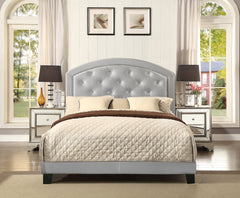 Gaby Silver Full Upholstered Platform Bed - MyWaynesHome #