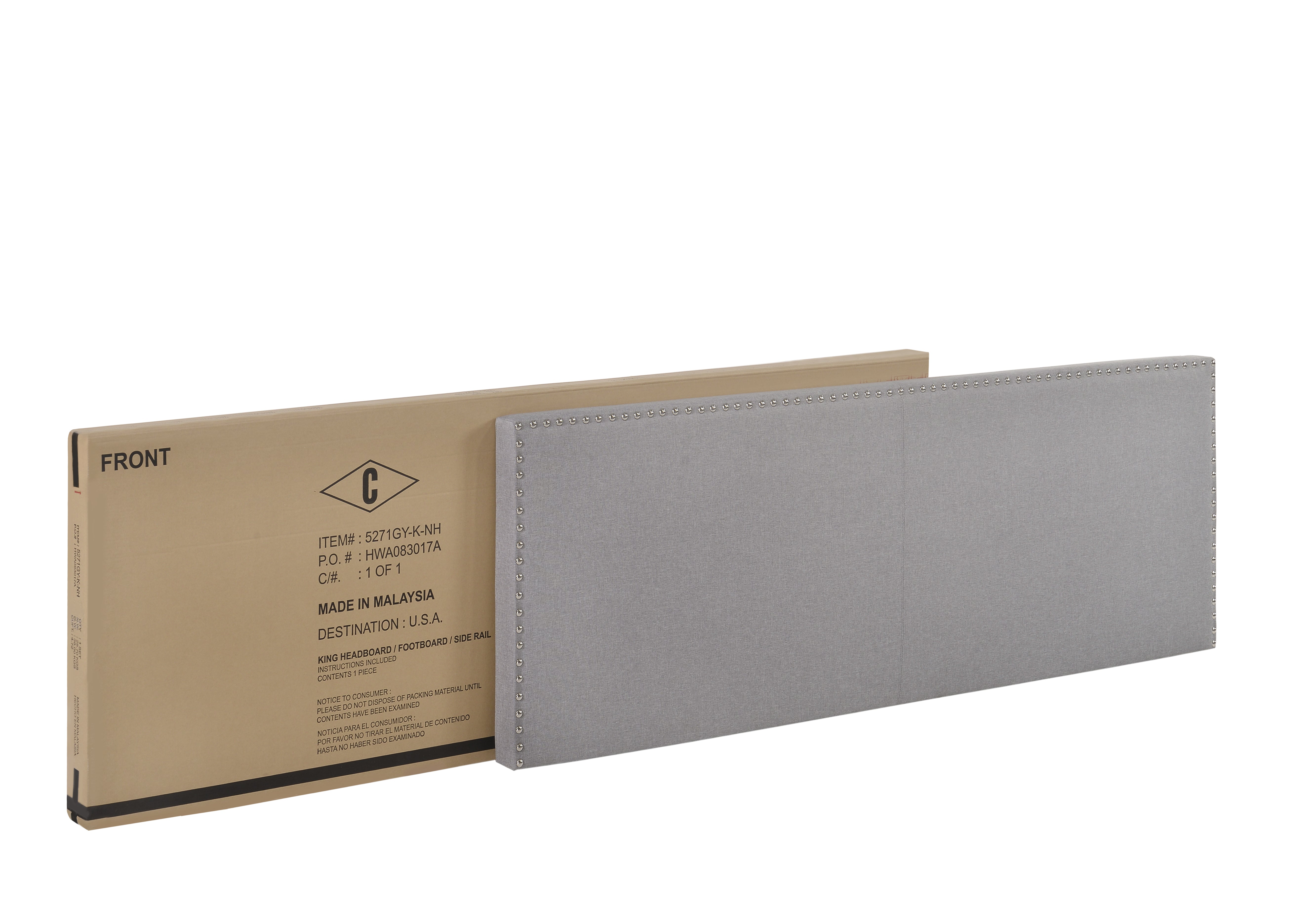 Erin Gray King Upholstered Bed - MyWaynesHome #