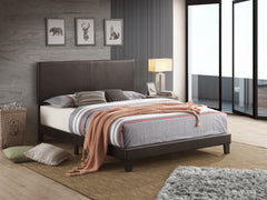 Yates Black PU Leather Full Upholstered Platform Bed - MyWaynesHome #