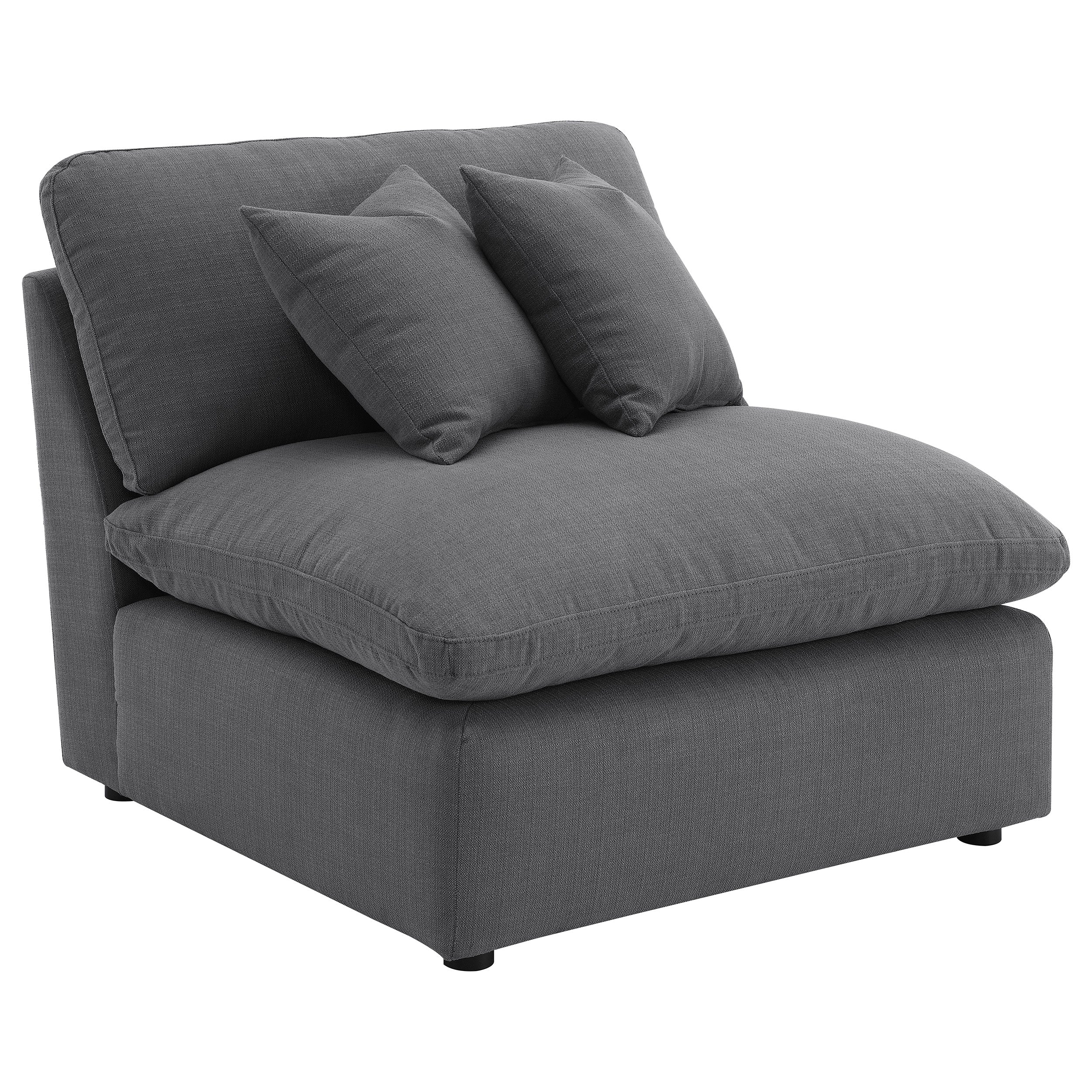Hobson 4-piece Upholstered Modular Sectional Sofa Charcoal