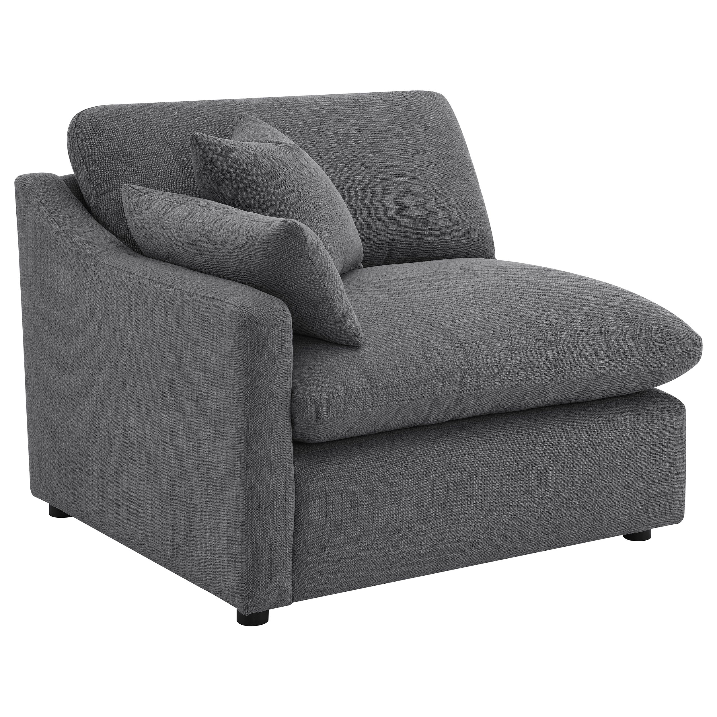 Hobson 4-piece Upholstered Modular Sectional Sofa Charcoal