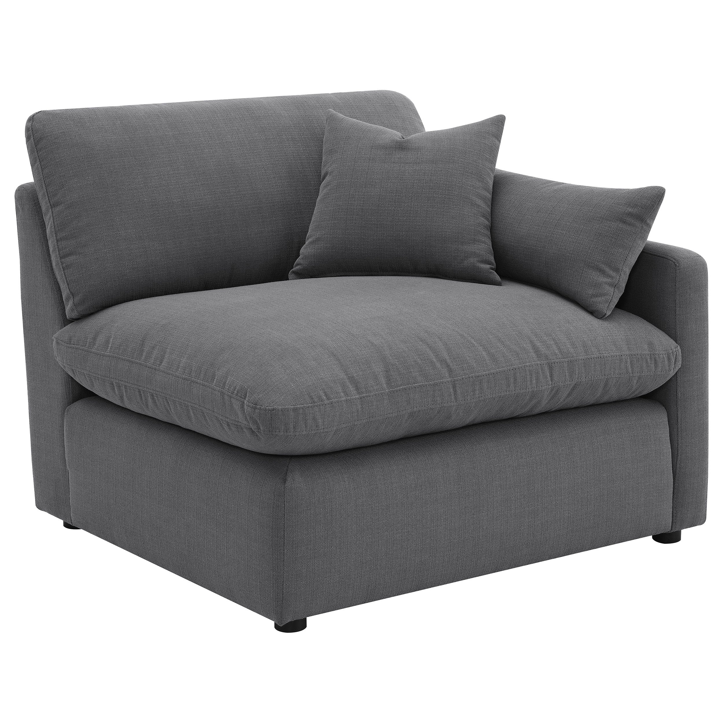 Hobson 4-piece Upholstered Modular Sectional Sofa Charcoal