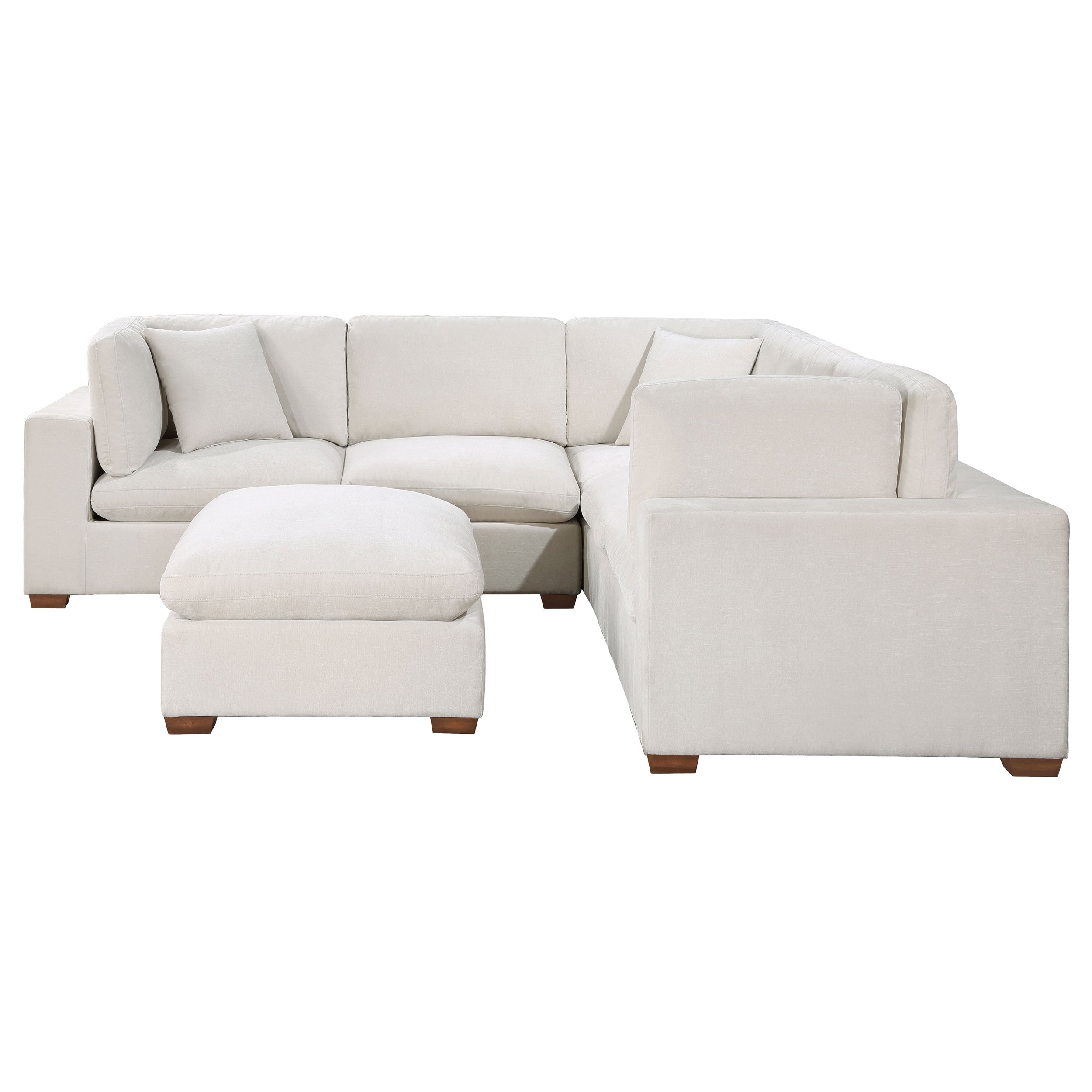 Lakeview 5-piece Upholstered Modular Sectional Sofa Ivory - MyWaynesHome #