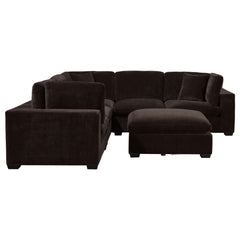 Lakeview 5-piece Upholstered Modular Sectional Chocolate - MyWaynesHome #