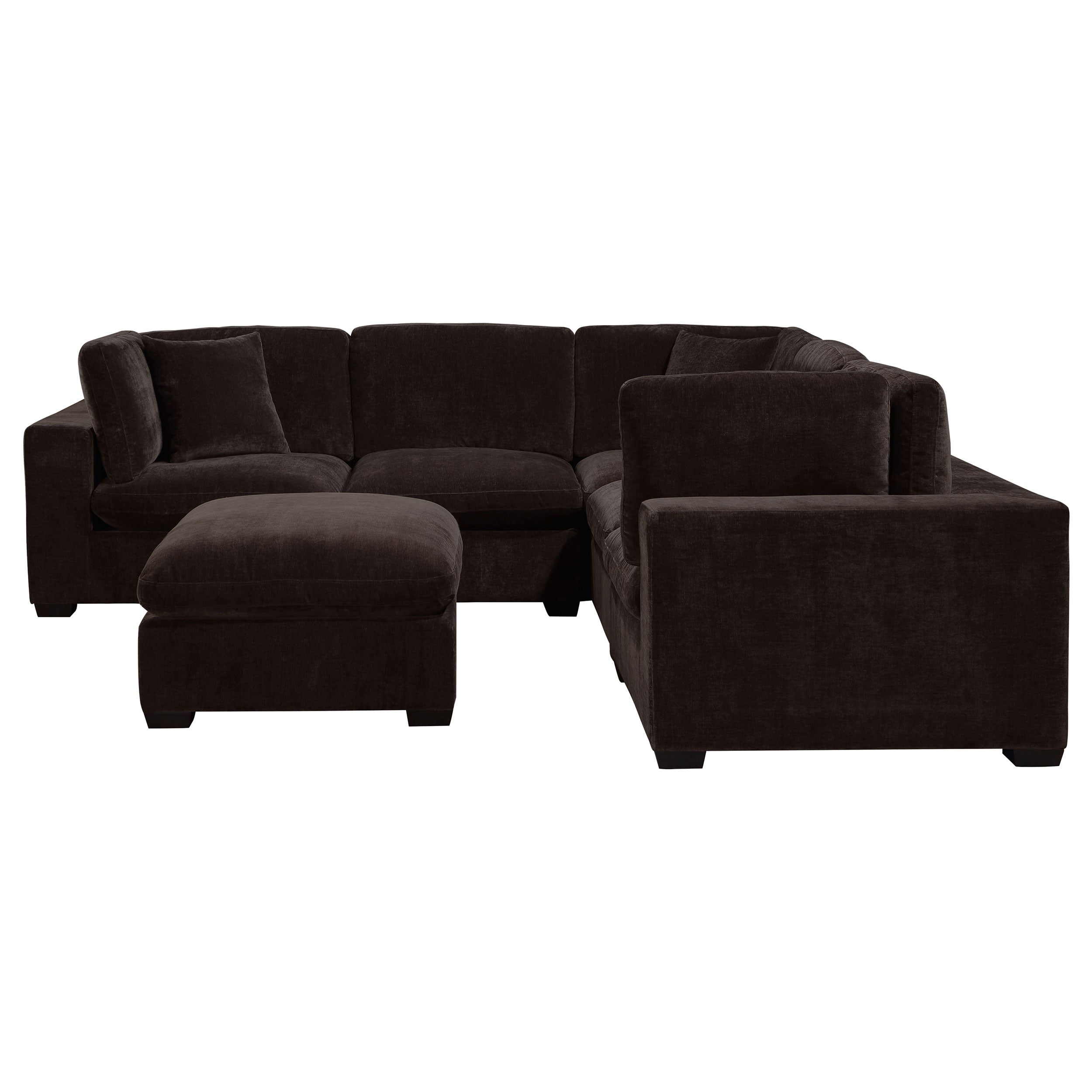 Lakeview 5-piece Upholstered Modular Sectional Chocolate - MyWaynesHome #