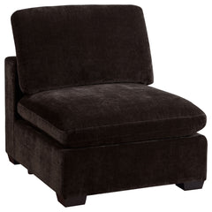 Lakeview Upholstered Armless Chair Dark Chocolate - MyWaynesHome #