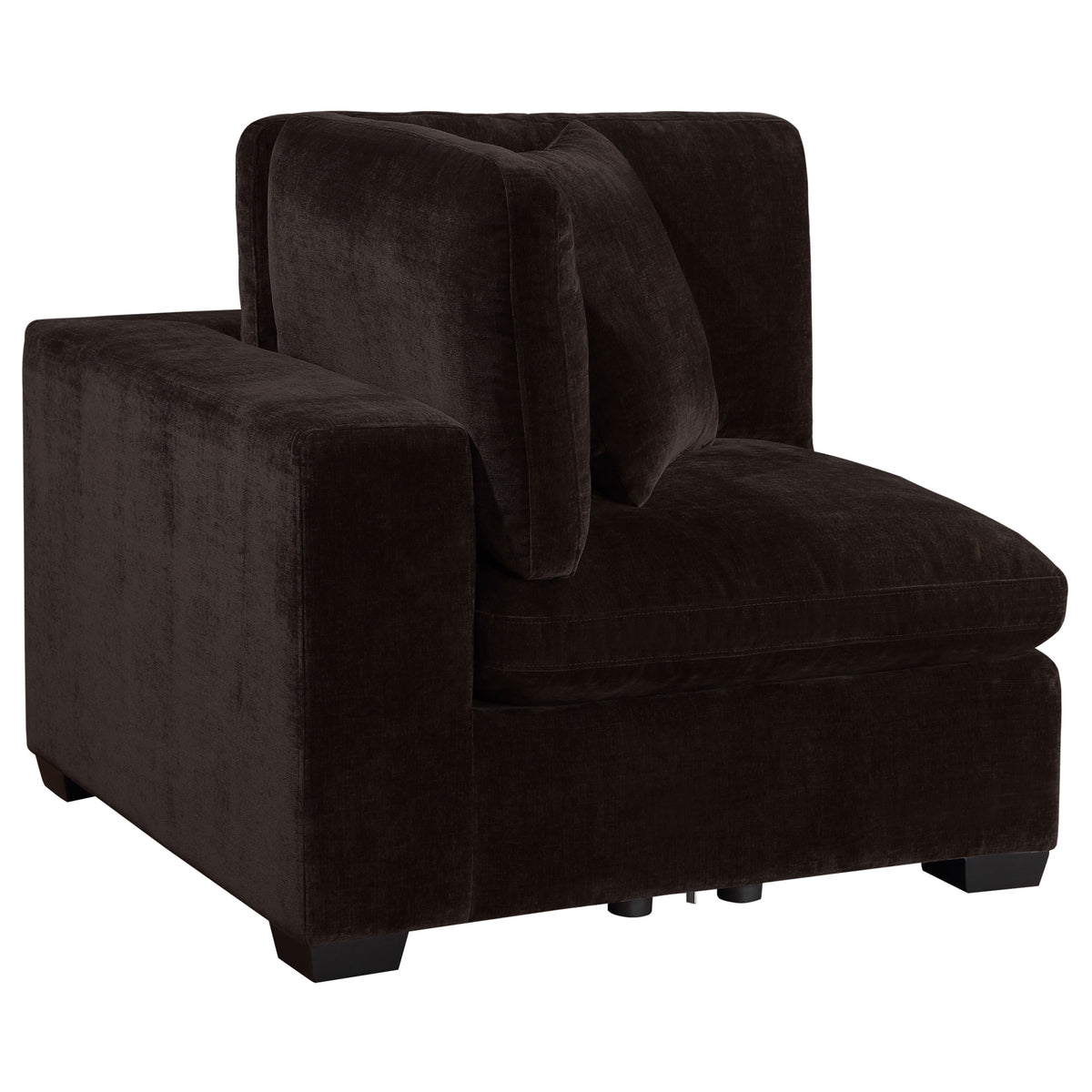 Lakeview Upholstered Corner Chair Dark Chocolate - MyWaynesHome #